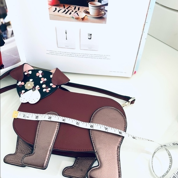 KATE SPADE NEW YORK FLORAL PUP DOG CROSSBODY BAG - Picture 6 of 7